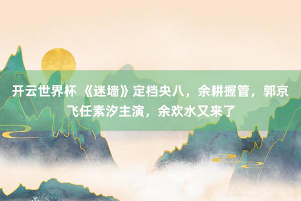 开云世界杯 《迷墙》定档央八，余耕握管，郭京飞任素汐主演，余欢水又来了