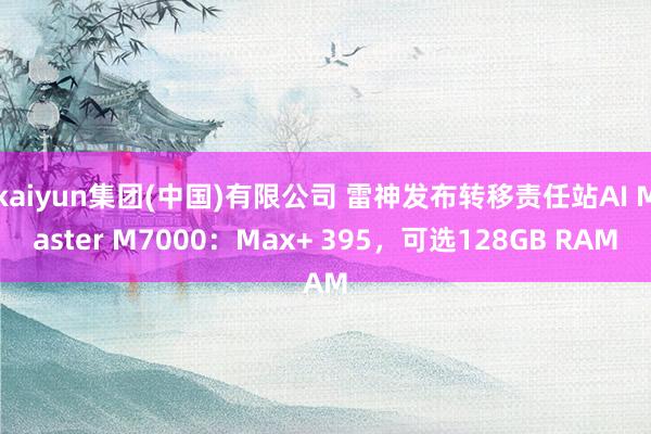 kaiyun集团(中国)有限公司 雷神发布转移责任站AI Master M7000：Max+ 395，可选128GB RAM