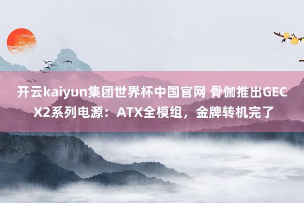 开云kaiyun集团世界杯中国官网 骨伽推出GEC X2系列电源：ATX全模组，金牌转机完了