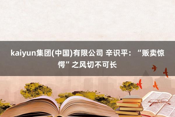kaiyun集团(中国)有限公司 辛识平：“贩卖惊愕”之风切不可长