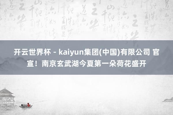开云世界杯 - kaiyun集团(中国)有限公司 官宣！南京玄武湖今夏第一朵荷花盛开
