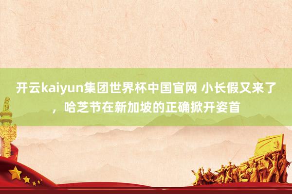 开云kaiyun集团世界杯中国官网 小长假又来了，哈芝节在新加坡的正确掀开姿首