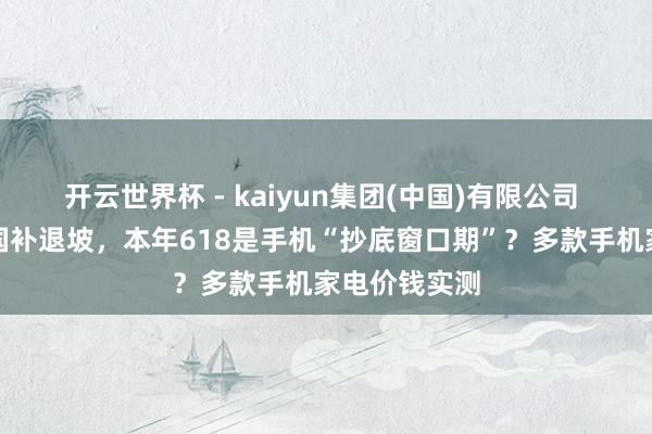 开云世界杯 - kaiyun集团(中国)有限公司 内存高潮，国补退坡，本年618是手机“抄底窗口期”？多款手机家电价钱实测