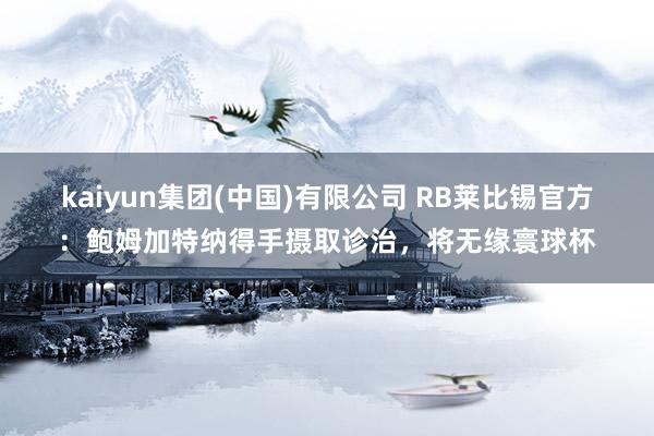 kaiyun集团(中国)有限公司 RB莱比锡官方：鲍姆加特纳得手摄取诊治，将无缘寰球杯